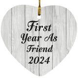 First Year As Friend 2024 - Heart Ornament F