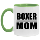 Boxer Mom - 11oz Accent Mug Green