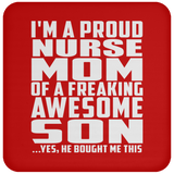 Proud Nurse Mom Of Awesome Son - Drink Coaster