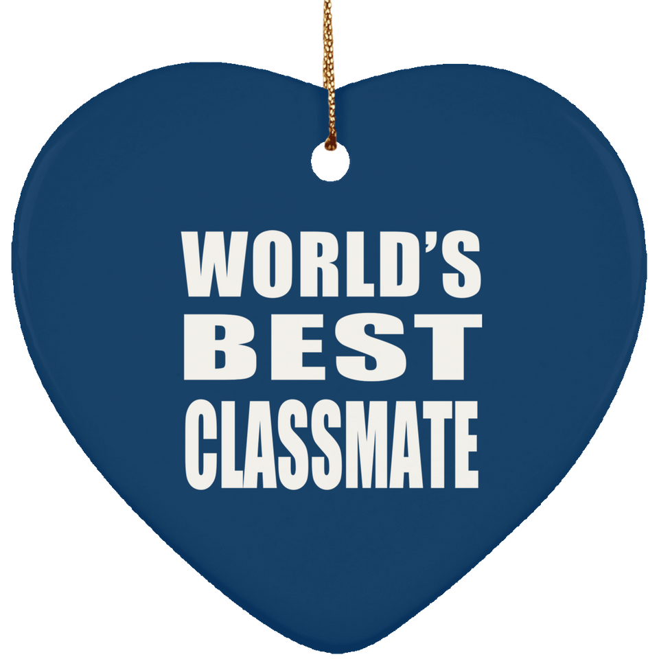 World's Best Classmate - Heart Ornament