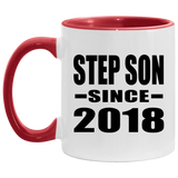 Step Son Since 2018 - 11oz Accent Mug Red