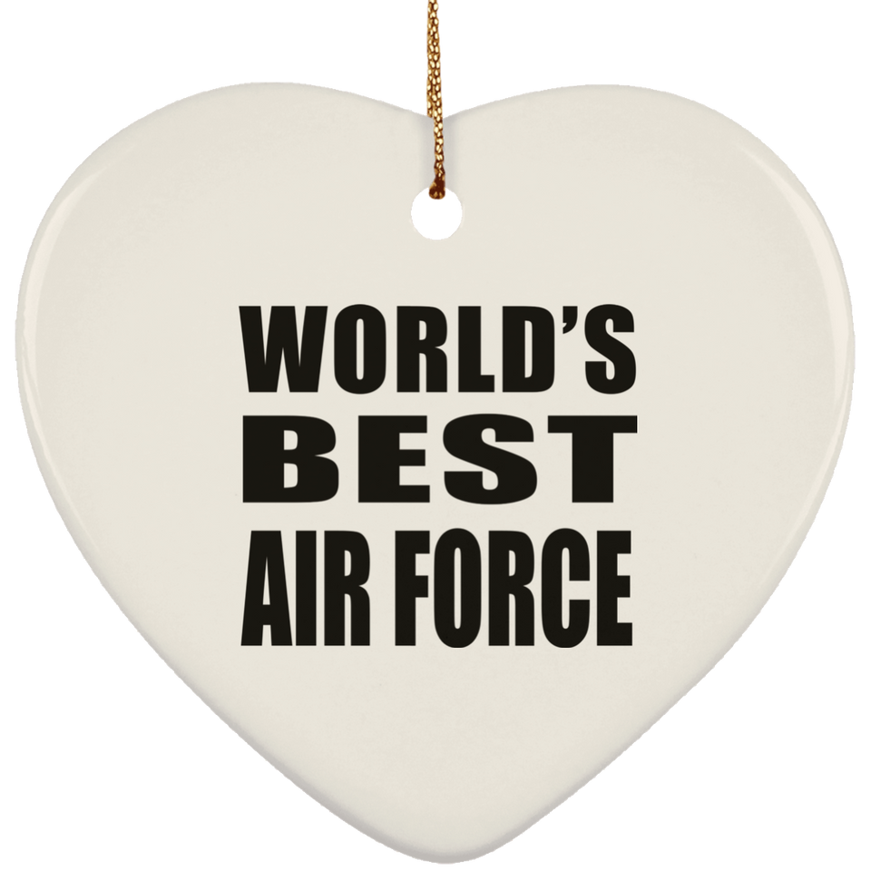 World's Best Air Force - Heart Ornament