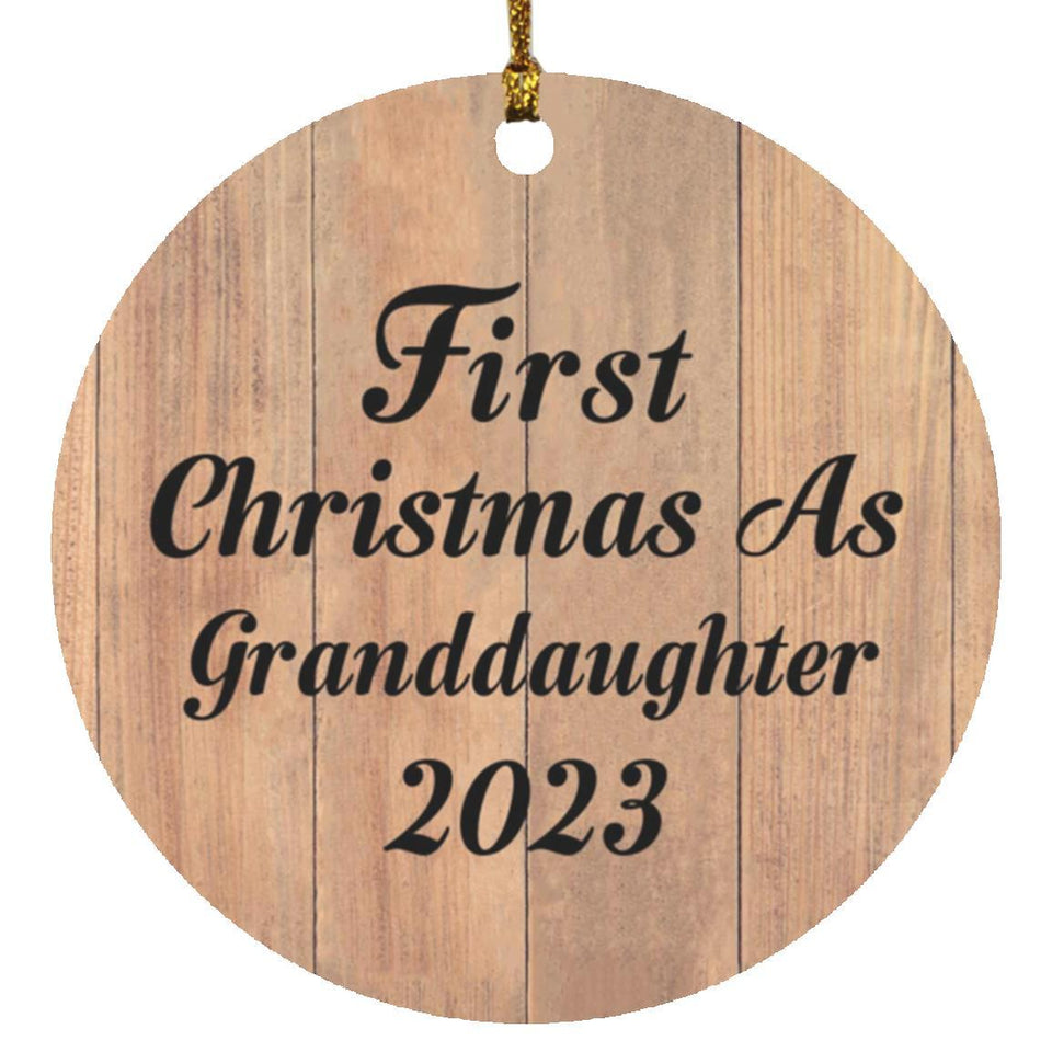 First Christmas As Granddaughter 2023 - Circle Ornament C