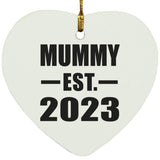 Mummy Established EST. 2023 - Heart Ornament