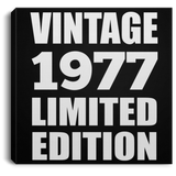 47th Birthday Vintage 1977 Limited Edition - Canvas Square