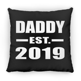 Daddy Established EST. 2019 - Throw Pillow Black
