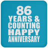 Happy 86th Anniversary 86 Years & Counting - Drink Coaster