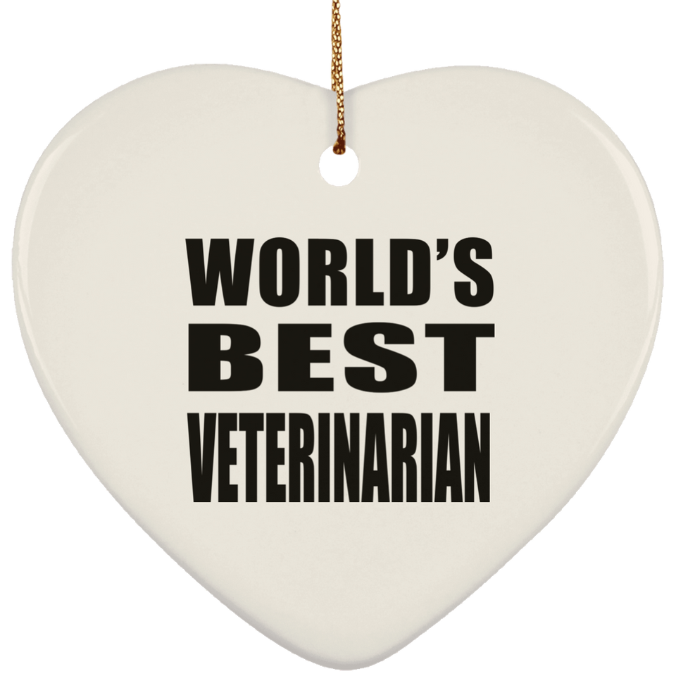 World's Best Veterinarian - Heart Ornament