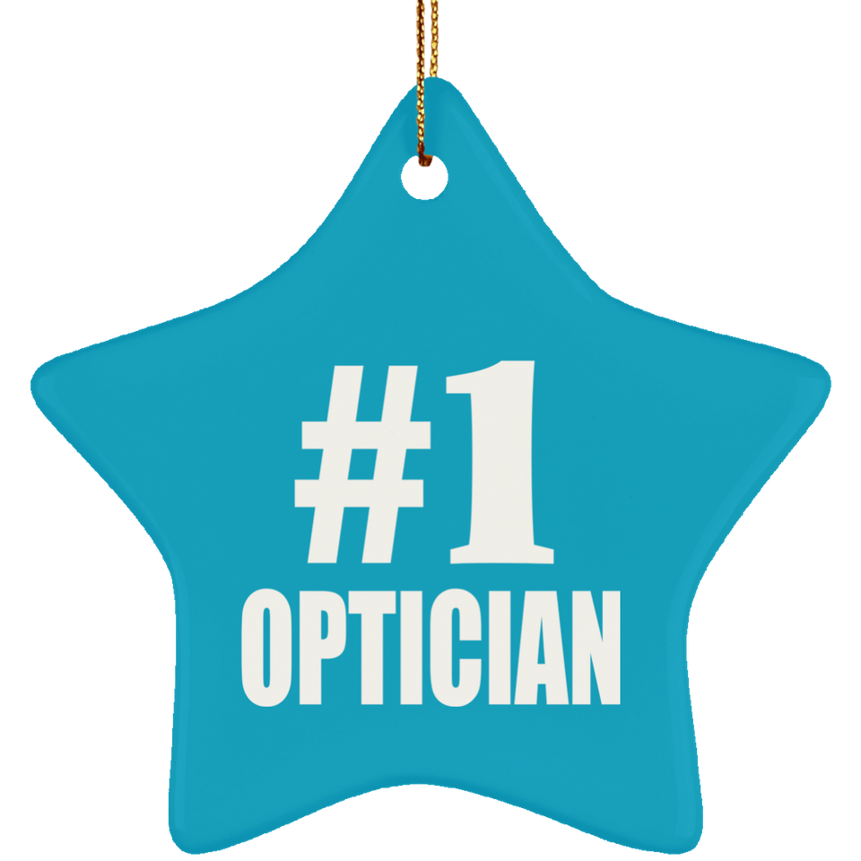 Number One #1 Optician - Star Ornament