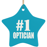 Number One #1 Optician - Star Ornament