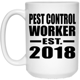 Pest Control Worker Established EST. 2018 - 15 Oz Coffee Mug
