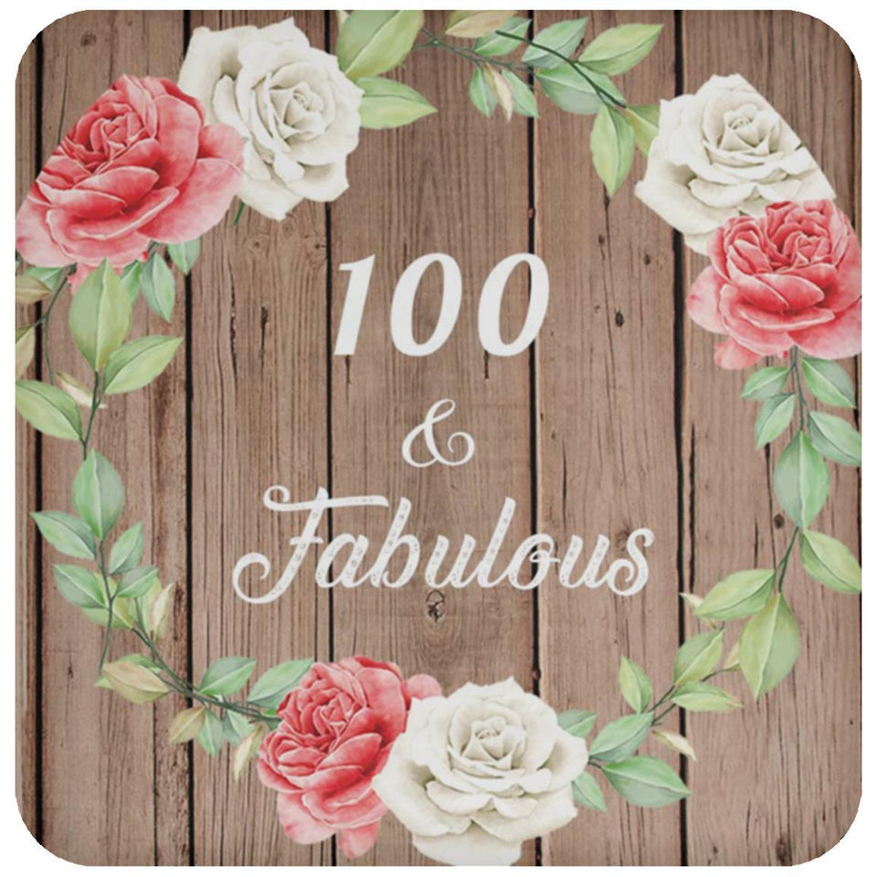 100th Birthday 100 & Fabulous - Drink Coaster B
