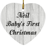 Neil Baby's First Christmas - Heart Ornament F