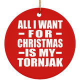 All I Want For Christmas Is My Tornjak - Circle Ornament