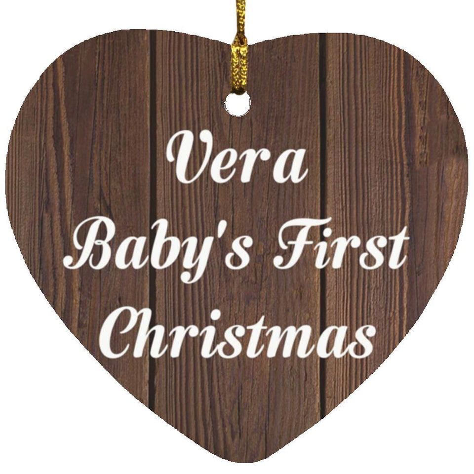 Vera Baby's First Christmas - Heart Ornament D