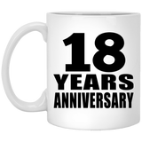 18th Anniversary 18 Years - 11 Oz Coffee Mug
