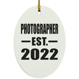 Photographer Established EST. 2022 - Oval Ornament