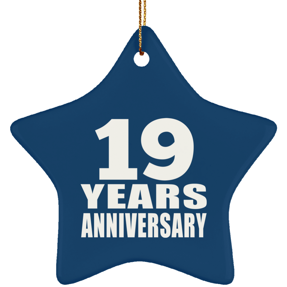 19th Anniversary 19 Years - Star Ornament