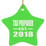 Tax Preparer Established EST. 2018 - Star Ornament