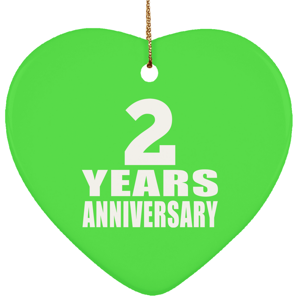 2nd Anniversary 2 Years - Heart Ornament