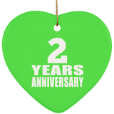 2nd Anniversary 2 Years - Heart Ornament
