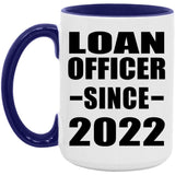 Loan Officer Since 2022 - 15oz Accent Mug Purple