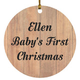 Ellen Baby's First Christmas - Circle Ornament C