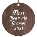 First Year As Gramps 2021 - Circle Ornament D