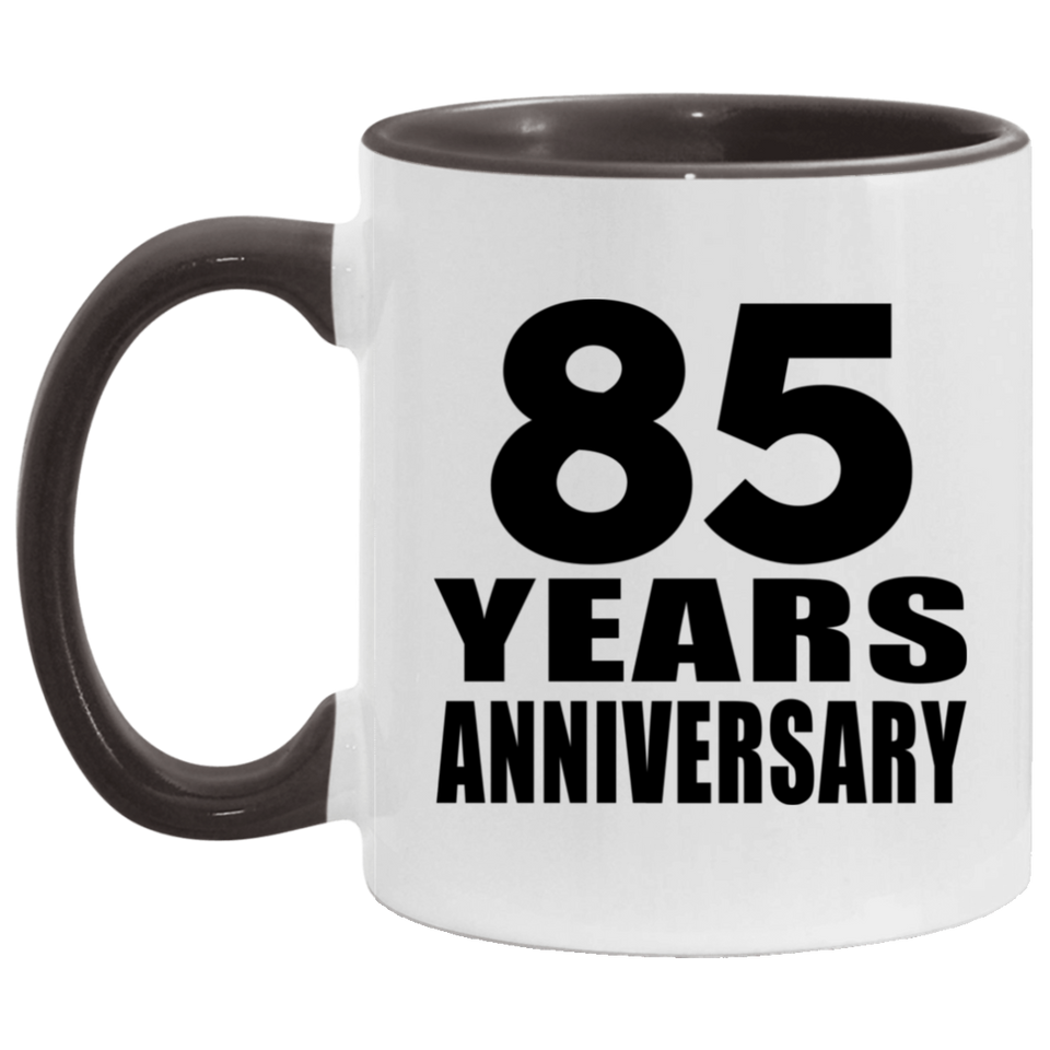 85th Anniversary 85 Years - 11oz Accent Mug Black