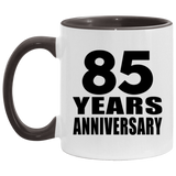 85th Anniversary 85 Years - 11oz Accent Mug Black
