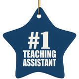 Number One #1 Teaching Assistant - Star Ornament