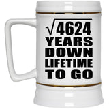 68th Anniversary Square Root of 4624 Years Lifetime To Go - Beer Stein