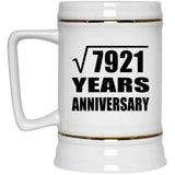 89th Anniversary Square Root of 7921 Years Anniversary - Beer Stein