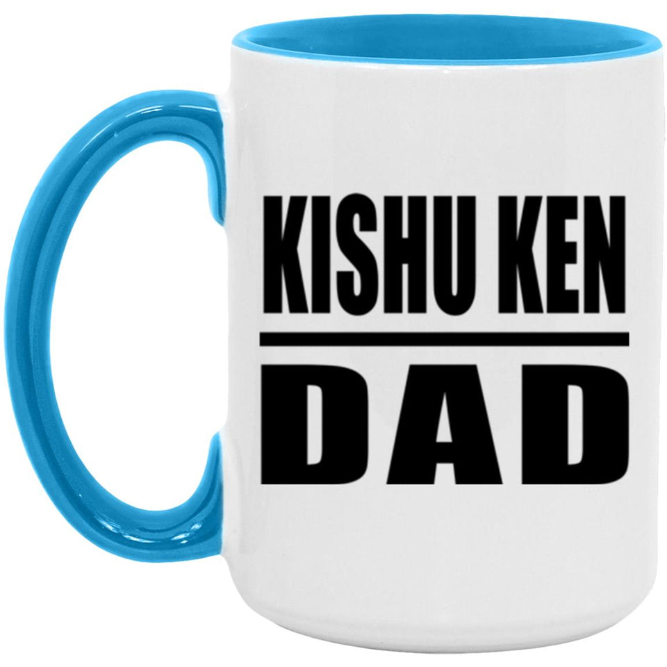 Kishu Ken Dad - 15oz Accent Mug Blue