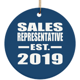 Sales Representative Established EST. 2019 - Circle Ornament