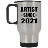 Artist Since 2021 - Silver Travel Mug