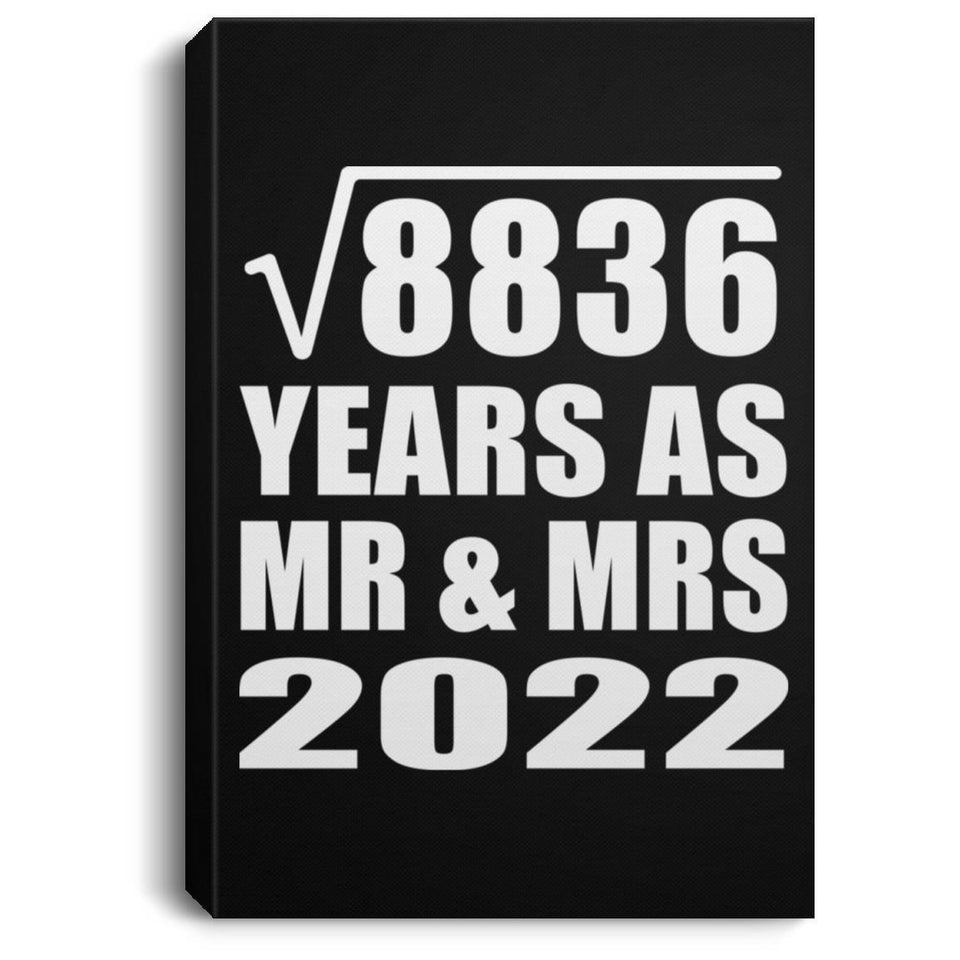 94th Anniversary Square Root of 8836 Years As Mr & Mrs 2022 - Canvas Portrait