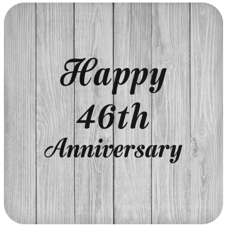 Happy 46th Anniversary - Drink Coaster F