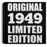 75th Birthday Original 1949 Limited Edition - Canvas Square