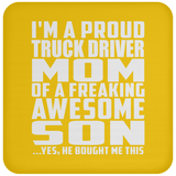 Proud Truck Driver Mom Of Awesome Son - Drink Coaster