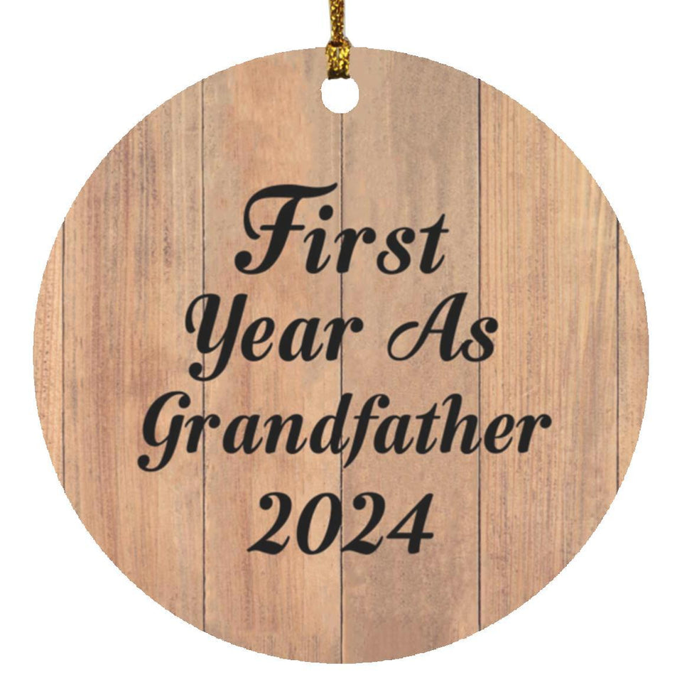 First Year As Grandfather 2024 - Circle Ornament C