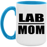 Lab Mom - 15oz Accent Mug Blue