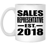 Sales Representative Established EST. 2018 - 11 Oz Coffee Mug