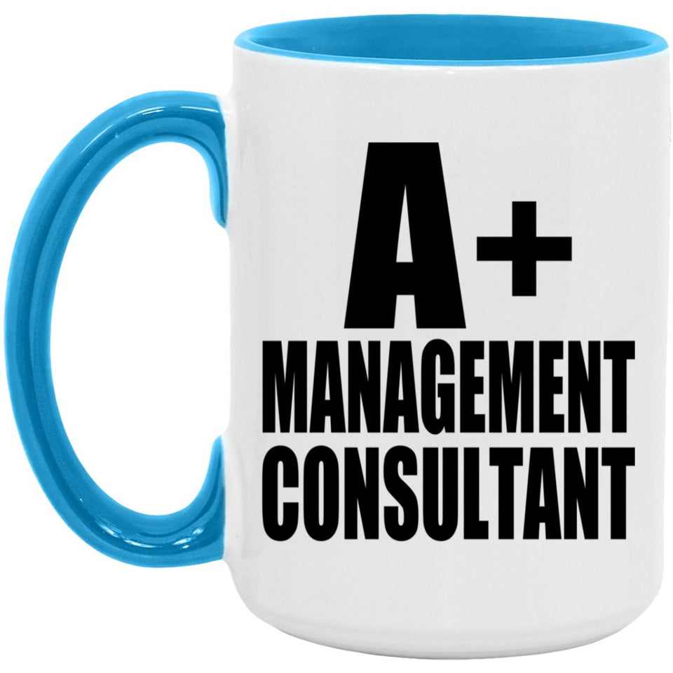 A+ Management Consultant - 15oz Accent Mug Blue