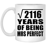 46th Anniversary Square Root of 2116 Years of Mrs Perfect - 11oz Coffee Mug