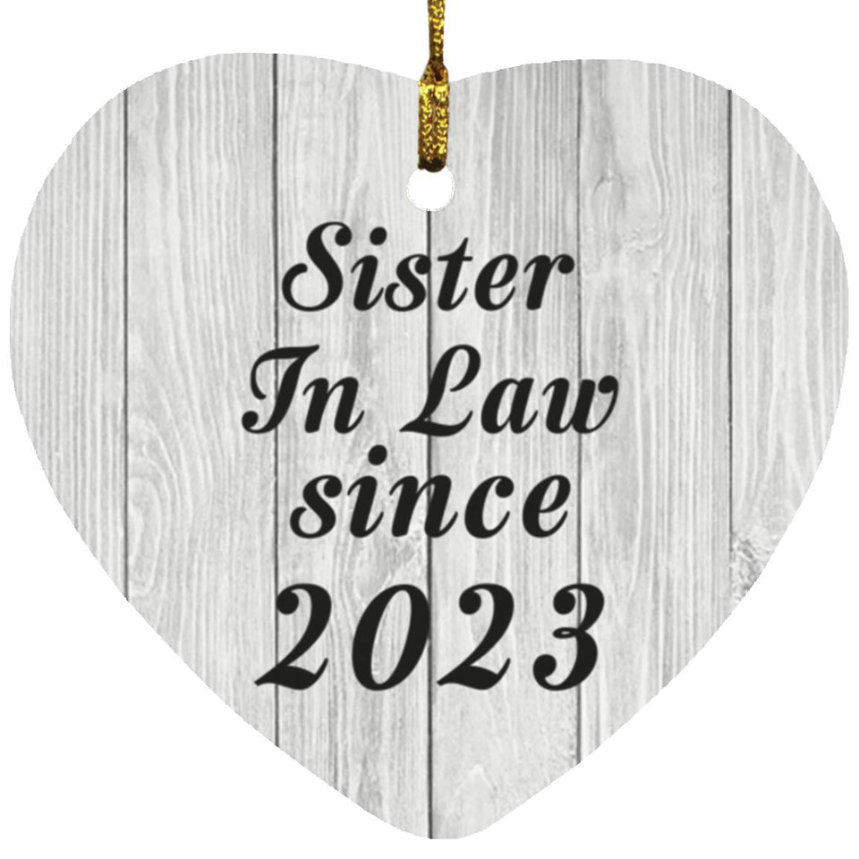 Sister In Law Since 2023 - Heart Ornament F