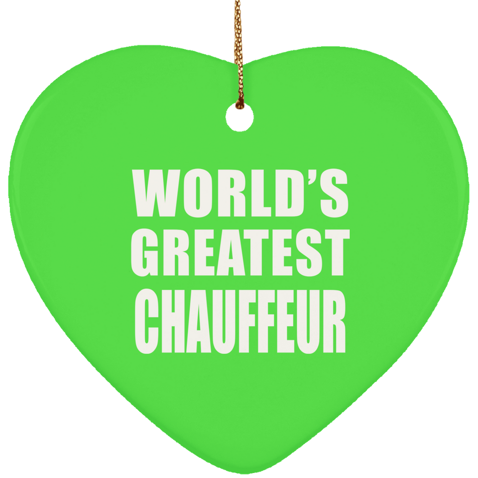 World's Greatest Chauffeur - Heart Ornament