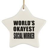 World's Okayest Social Worker - Star Ornament