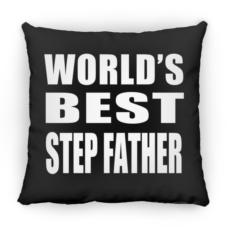World's Best Step Father - Throw Pillow Black