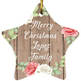 Merry Christmas Lopez Family - Star Ornament B